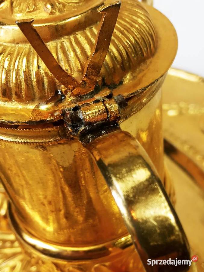 2 Ampułki Liturgiczne Taca 19w Nowa Sól