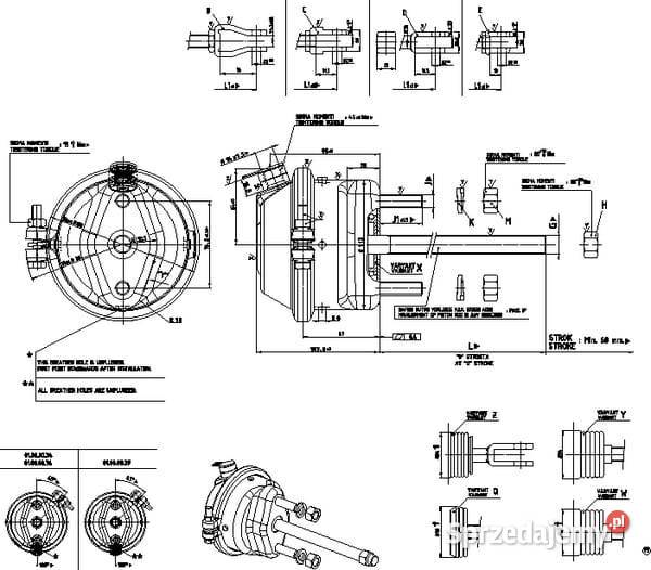 Cylinder membranowy typ 9 123090001 Kamionna