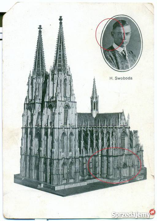 Pocztówka H Swoboda modell des Kolner Doms Pocztówki i karty telefoniczne