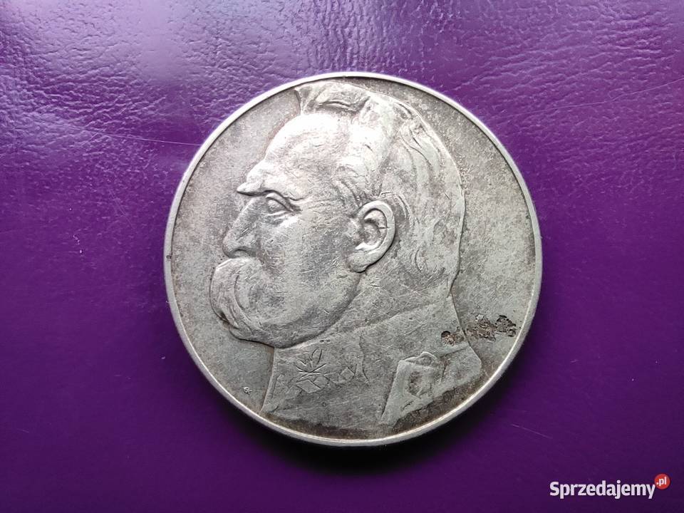 Moneta II RP 10 1937 PIŁSUDSKI Srebro Oryginał