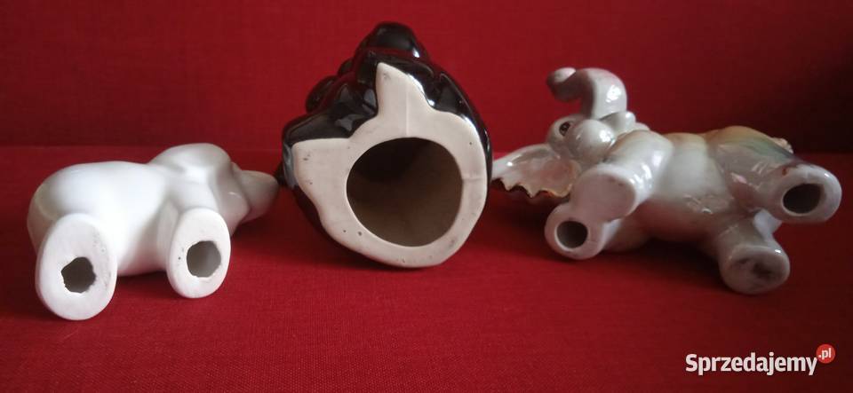 Figurki Słoni z ceramiki Świdnica