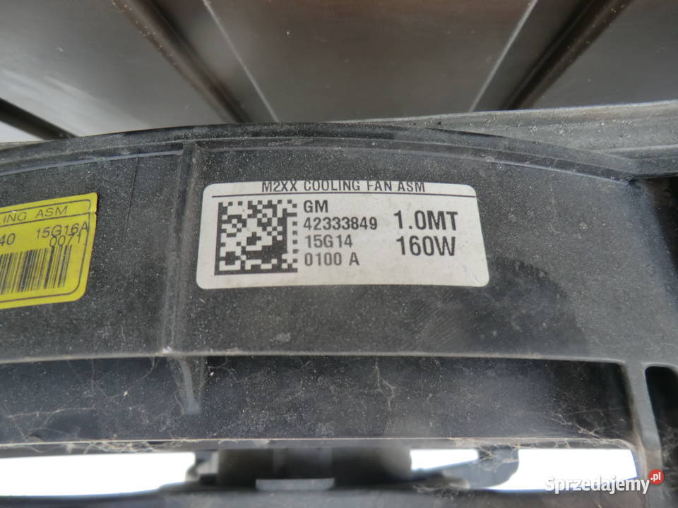 Opel OE 95437450 4233384915G1401100A chłodnica osobowe