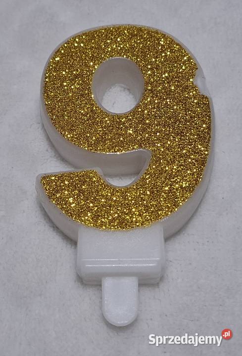 Świeczka urodzinowa 9 dziewięć dziewiąte śląskie Czeladź