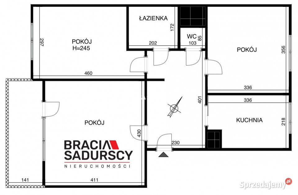 Mieszkanie Kraków 64m2 3 pokoje Sprzedaż sprzedam