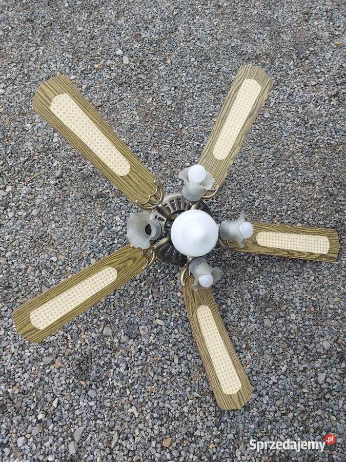 Żyrandol z wiatrakiem Lampy wiszące małopolskie Rzeplin sprzedam