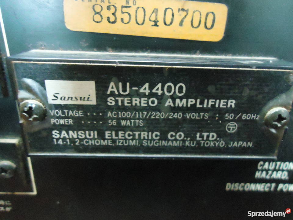 STARY KULTOWY WZMACNIACZ AUDIO SANSUI AU4400 Wzmacniacze i pokrewne Nowy Sącz