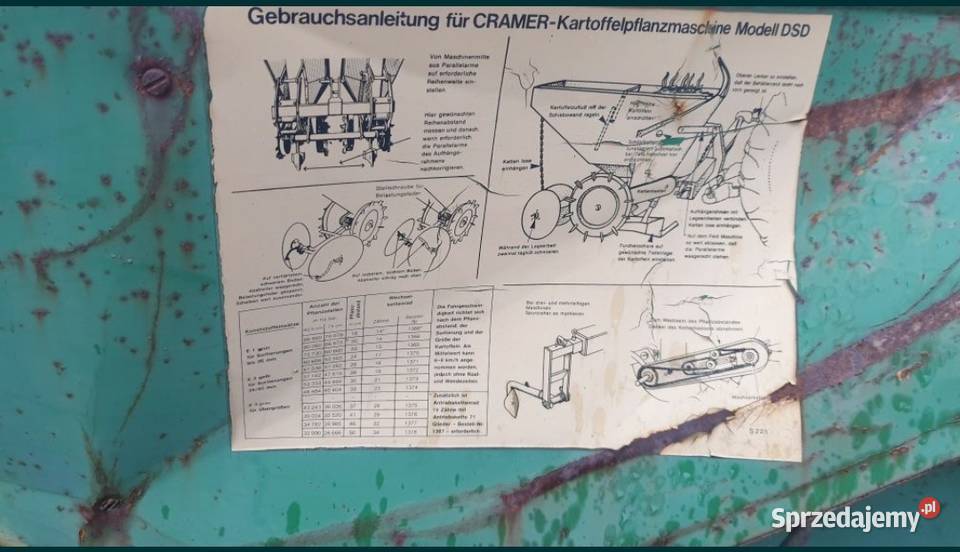 Sadzarka do ziemniaków Cramer Lubań