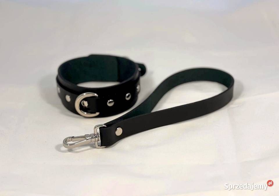Choker z uchwytem skóra naturalna śląskie Katowice