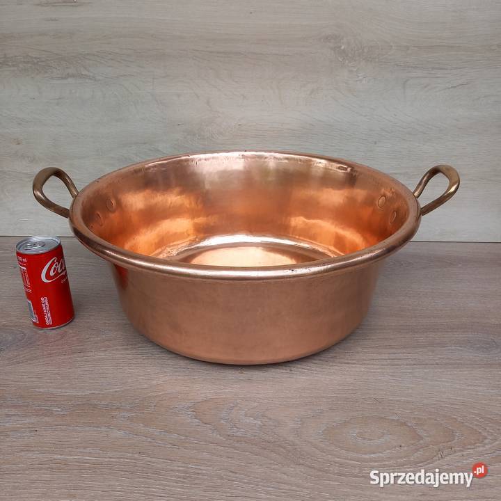 Duża miedziana misa do powideł miedziany garnek Warszawa