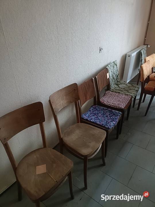 Stół drewniany rozkładany z krzesłami Łódź sprzedam