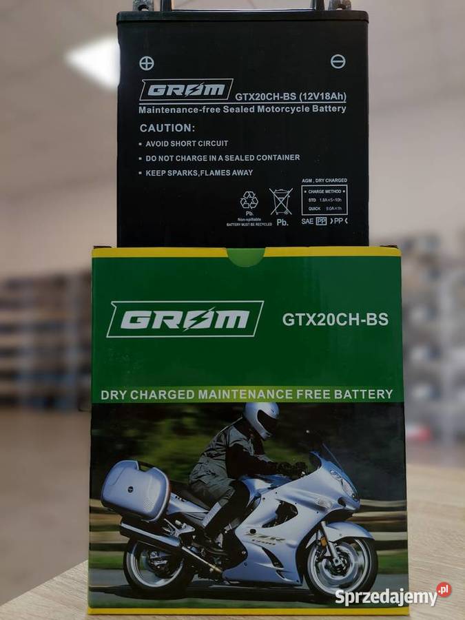 Akumulator motocyklowy GROM YGTX20CHBS 12V 18Ah Sosnowiec sprzedam