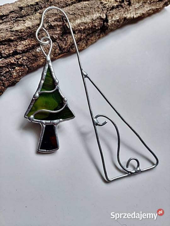 zakładka do książki zapach lasu zieleń witraż Rękodzieło sprzedam