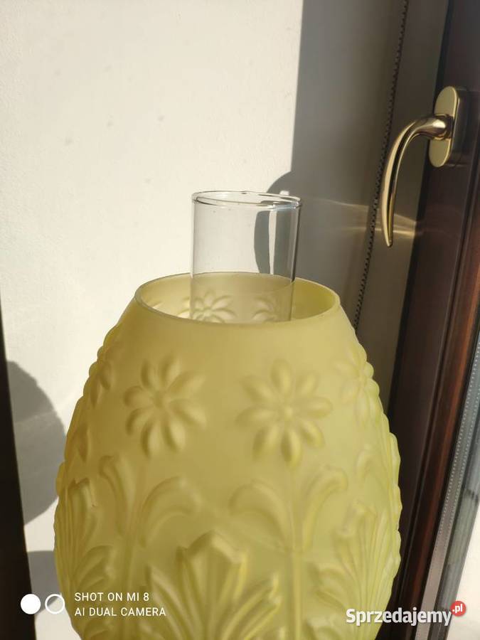 Ogromna wiktoriańska mosiężna lampa naftowa Antyki Kraków sprzedam