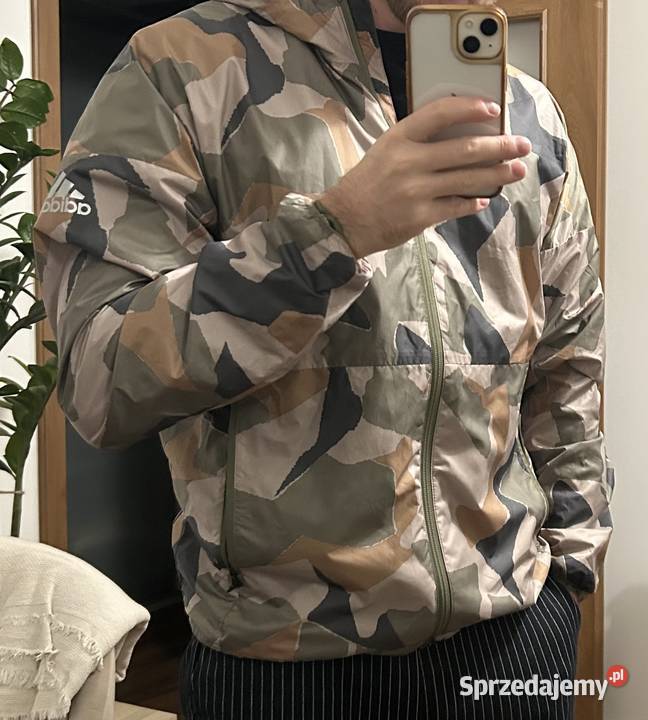 Kurtka z kapturem wiatrówka Adidas parka moro Adidas mazowieckie Płock sprzedam
