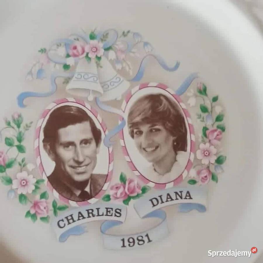 Patera Charles i Diana Zaślubiny 1981r Ringtons Gdańsk