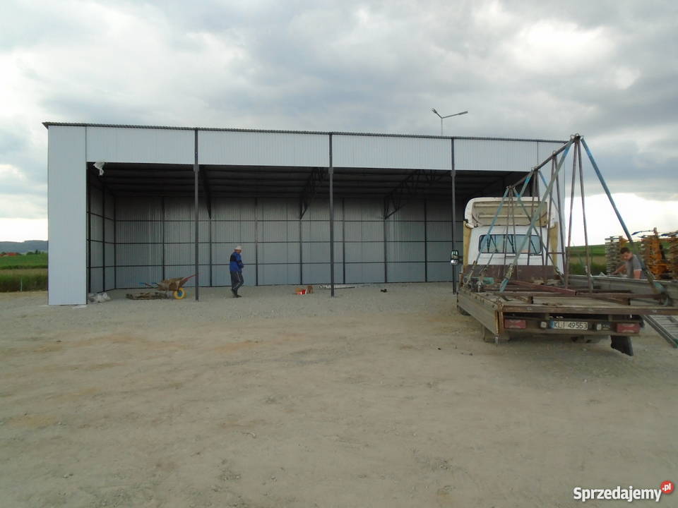 garaż blaszany wiata 16x8 garaże blaszane wiaty małopolskie Limanowa