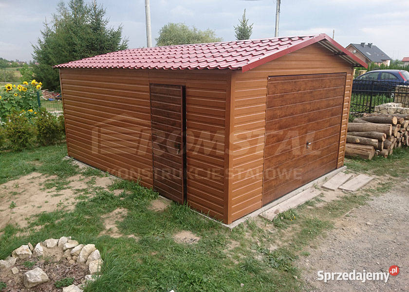 Mały Garaż Drewnopodobny 4x6 Blaszak Garaże Zbąszynek