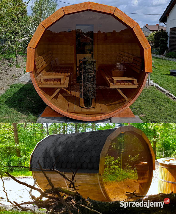 SAUNA Ogrodowa 300 OKNO 100 Beczka 500L Nowy Targ