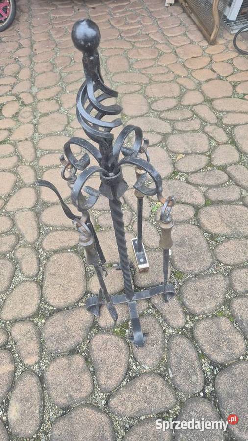 Stojak komplet ozdobny do kominka pieca Przeworsk