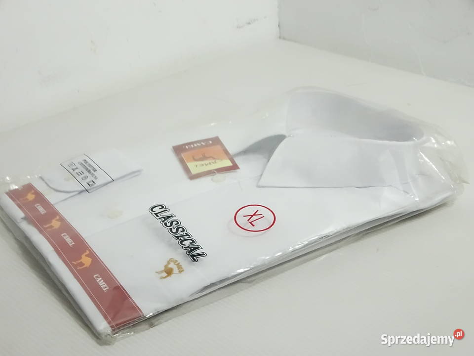 Nowa biała męska koszula wizytowa CAMEL XL 4344 Odzież wyjściowa Biłgoraj