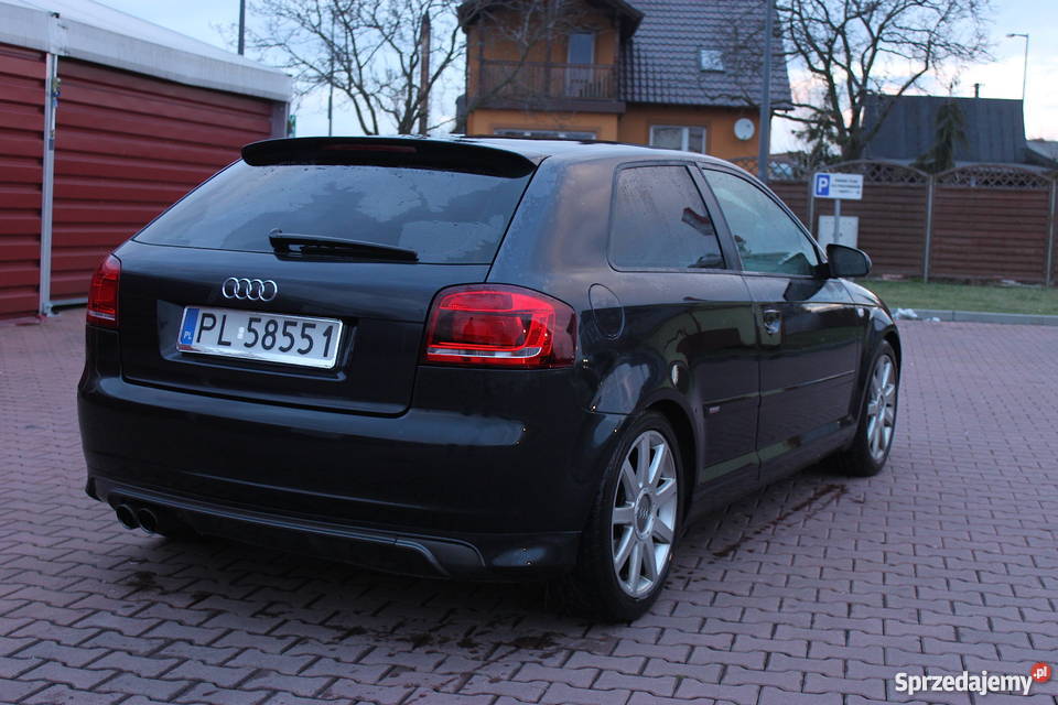 Audi A3 8P czarna S3 Sline Alu Leszno