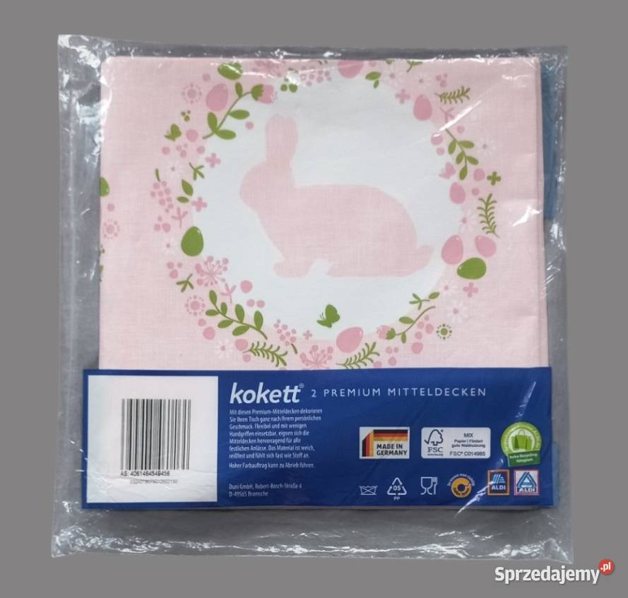 Obrus świąteczny wielkanocny różowy 84x84 2 Chrzanów