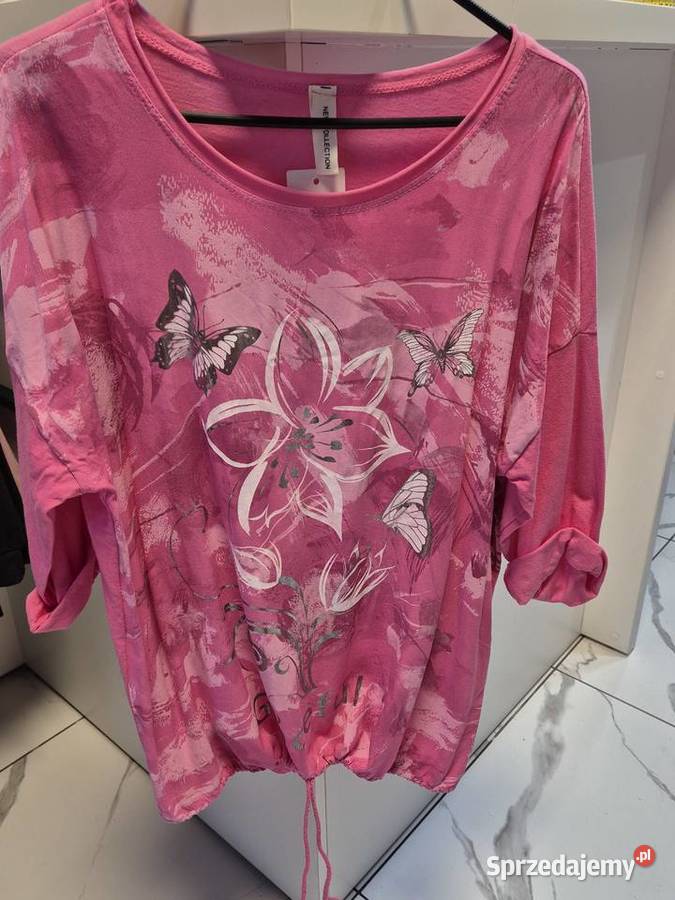 Tunika różowa Kwiatki podlaskie Łomża