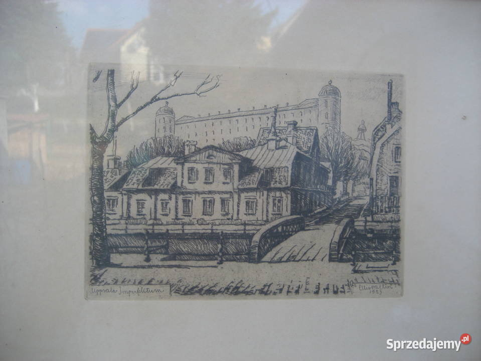 Litografia Ellis Wallin 1923 r Oryginał