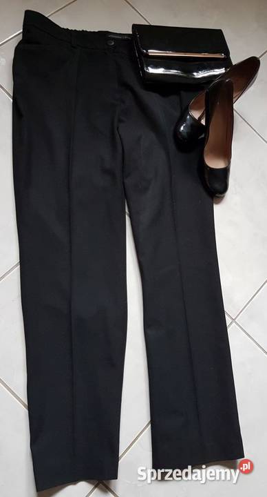 spodnie w kant szykowne eleganckie wizytowe czarny Kielce sprzedam