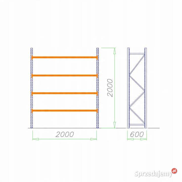 REGAŁ MAGAZYNOWY METALOWY WYTRZYMAŁY MRTK41 Kwidzyn