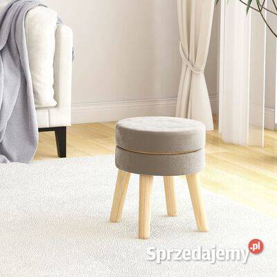 vidaXL Okrągły stołek ciemnoszary obity