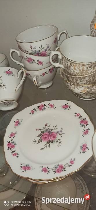 filiżanka z talerzykiem deserowym Royal Vale Porcelana i szkło Gdańsk sprzedam