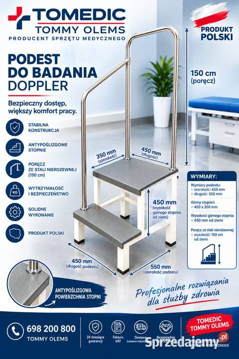 Stopnie do badań i oględzin kończyn dolnych w sprzedam