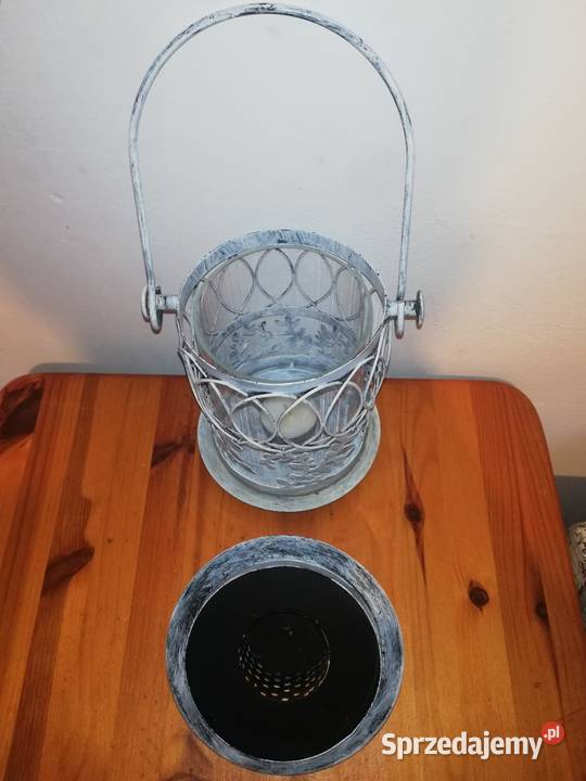 Lampion metalowy ogrodowy stan Lampiony i latarnie