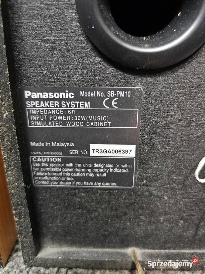 Głośniki stereo Panasonic SBPM10 Słuchawki i głośniki Kraków