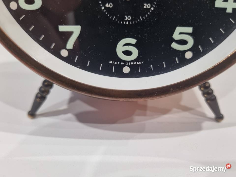 Budzik Stary PETER miedziany mechaniczny Solnica