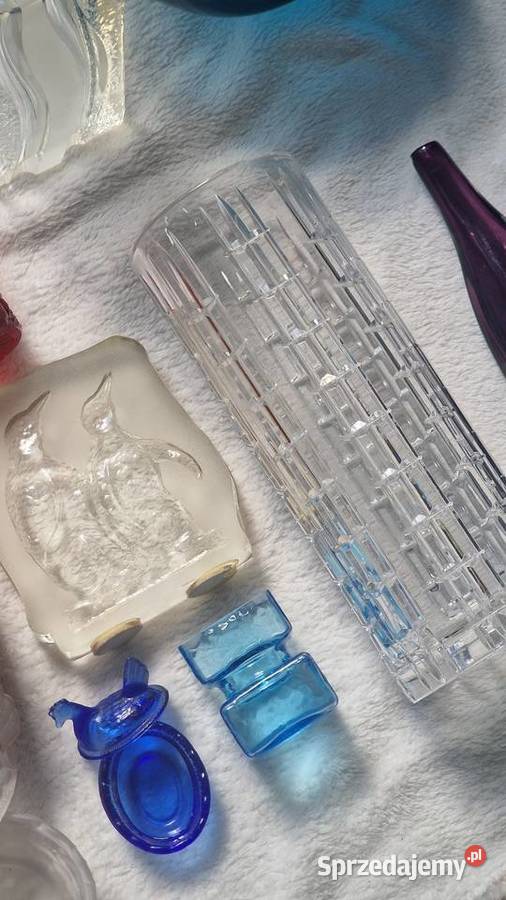 Szkło kolorowe prl 32 zestaw kryształy Porcelana i szkło Kraków