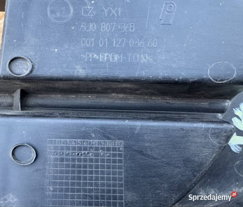 Kratka zderzaka przód prawa rh skoda fabia 2 II osobowe Międzychód