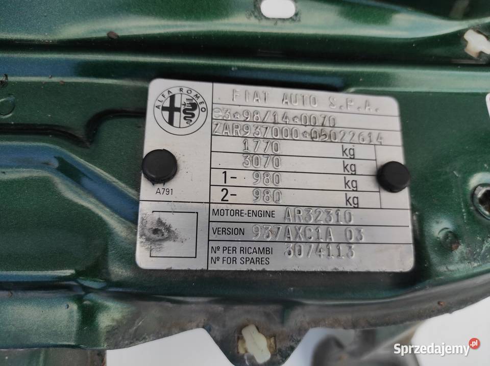BELKA WZMOCNIENIE PASA ALFA ROMEO 147 937 3D Nowy Tomyśl sprzedam