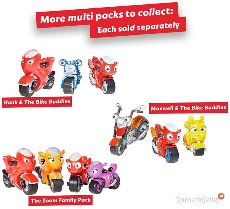 Figurki Zestaw Motor Motocykl Ricky Zoom Maxwell Plastik  Mogilany