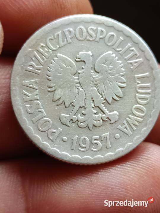 Sprzedam monete 1 zloty 1957 lekka skrętka Numizmatyka Chełm