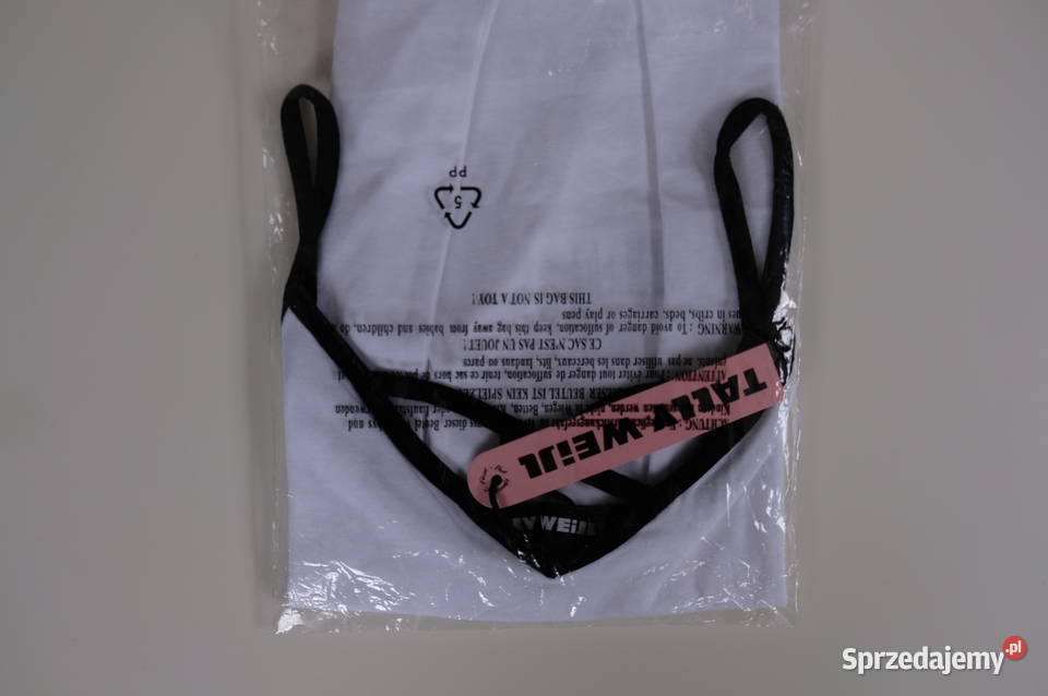 czarny biały top Tally Weijl xxs 32 bawełna kujawsko-pomorskie Toruń