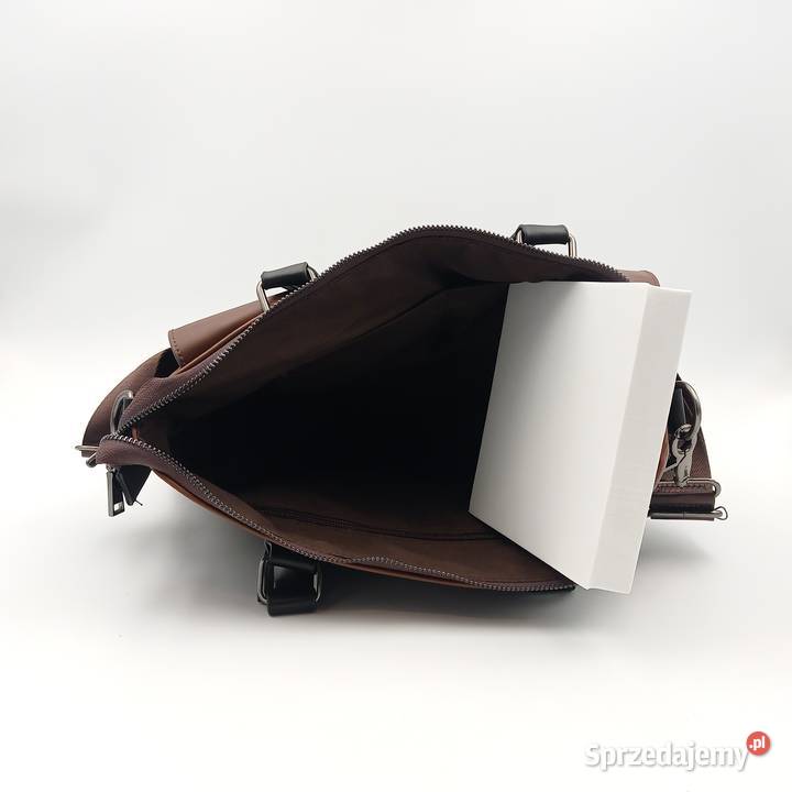 Teczka aktówka torba biznesowa skórzana na ramie 38cm Torby i torebki