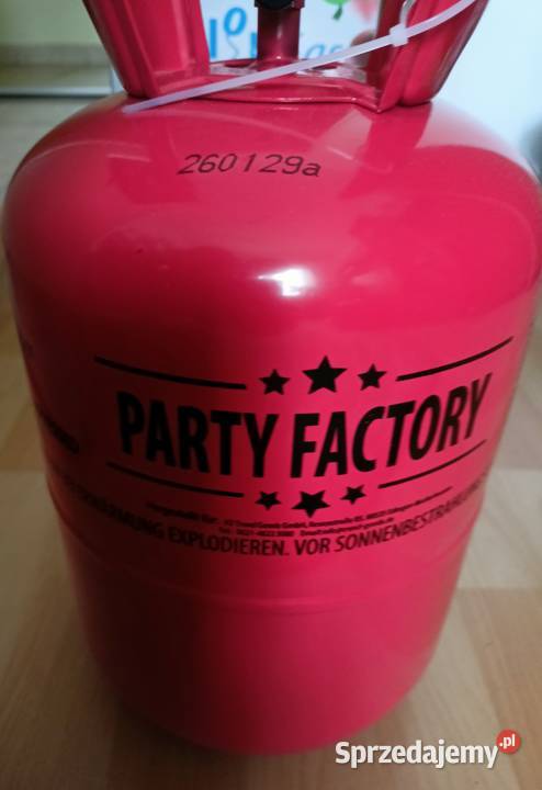 Pusta butla na hel party Factory Tarnobrzeg