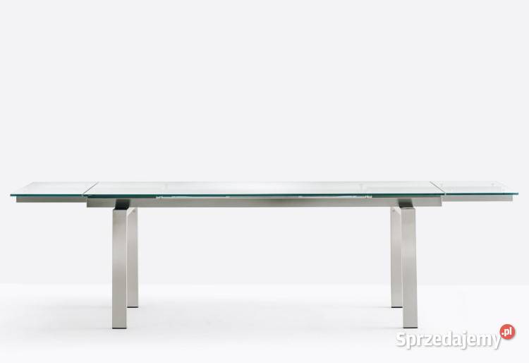 Stół PEDRALI Magic rozkładany szklany stal mazowieckie
