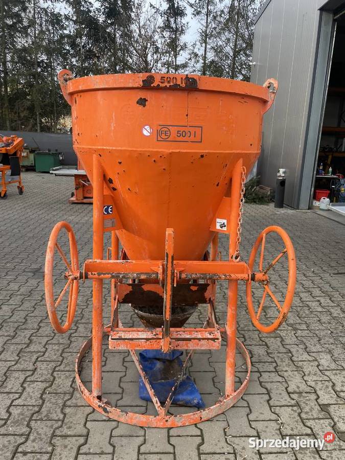 Zbiornik kubeł lej do betonu Eichinger 500L na Ślesin sprzedam