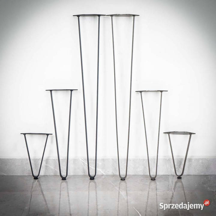 Noga HAIRPIN z pręta podwójna 40 CZARNA 40cm Chmielnik