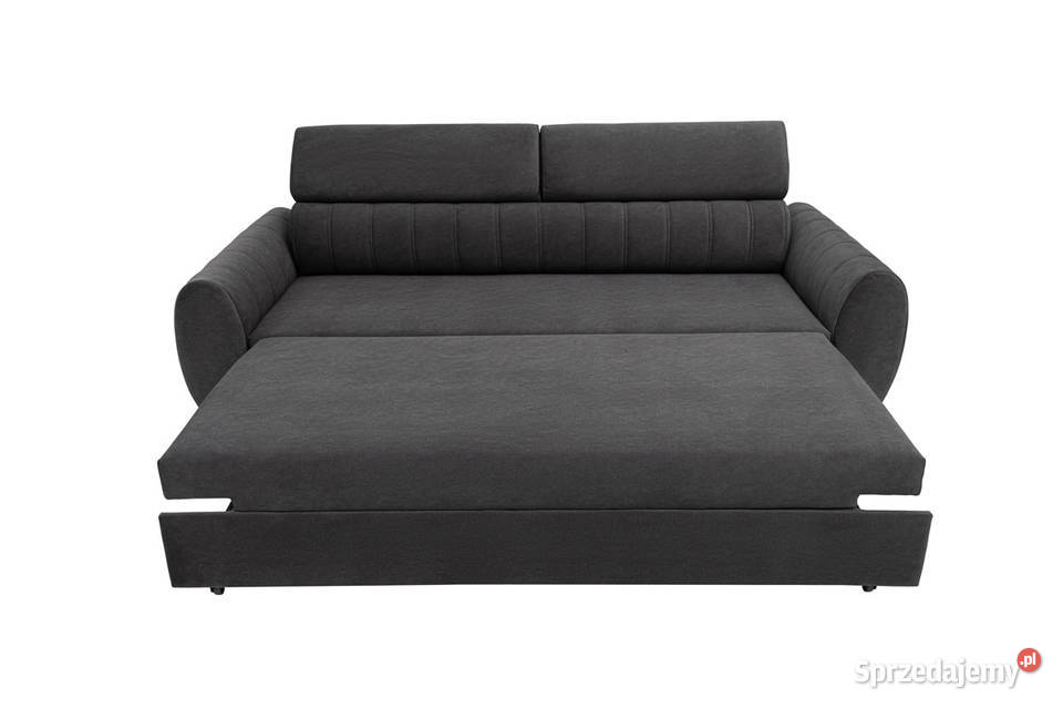 Sofa tapicerowana rozkładana ciemna z funkcją 150cm Rzeszów
