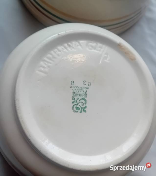 Dwie miski fajansowe Włocławek fason Barbara Koźminek