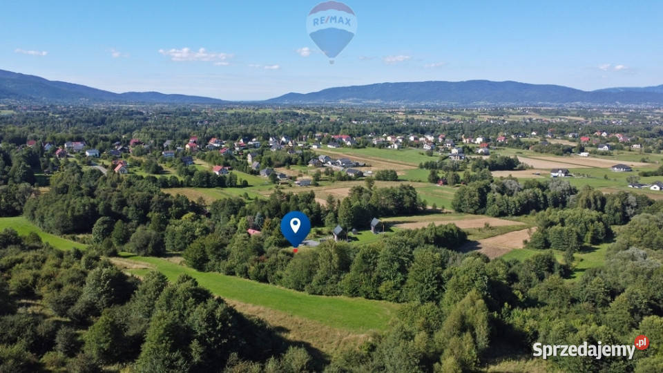 Działka rekreacyjna 1439m2 w Radziechowach 15m śląskie Radziechowy